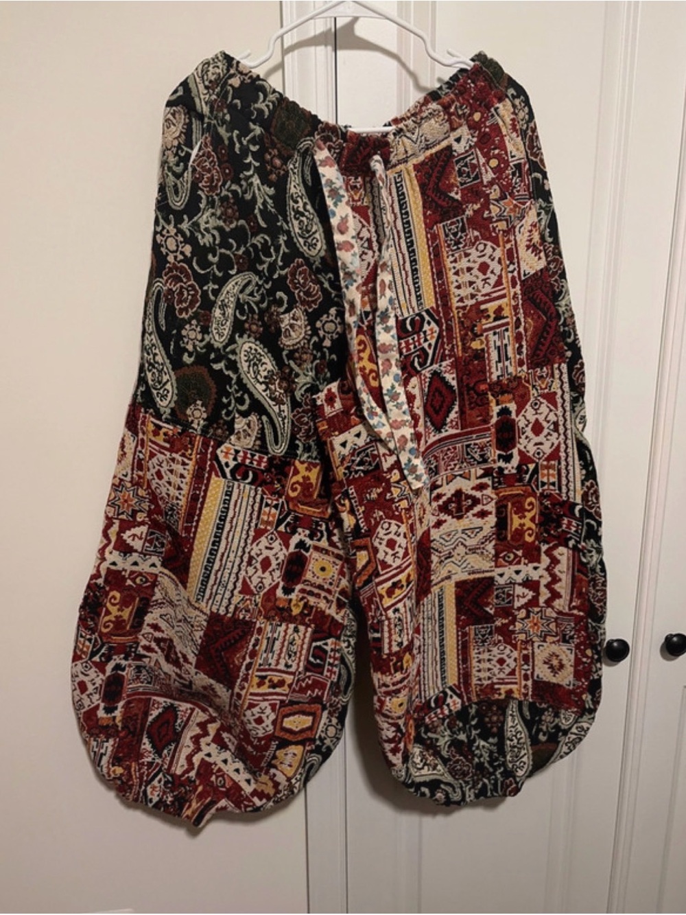 Bohemian Patchwork POL Balloon Pants NWOT